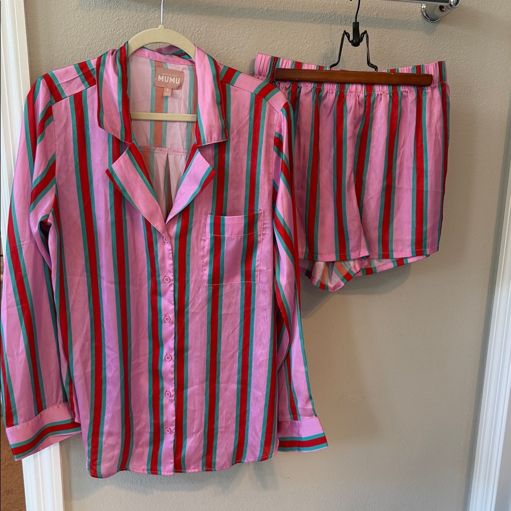 Show me your Mumu Multi-Stripe Pajama Set